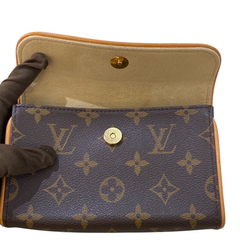 ルイ・ヴィトン LOUIS VUITTON ポシェットフロランティーヌ M51855 ブラウン モノグラムキャンバス レディース ショルダーバッグ