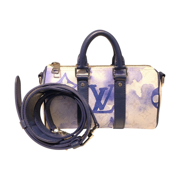 ルイ・ヴィトン LOUIS VUITTON キーポル・バンドリエールXS M45761 シルバー金具 モノグラムウォーターカラー メンズ ショルダーバッグ