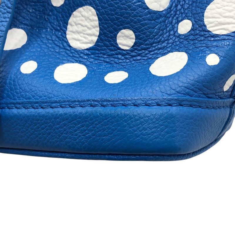 ルイ・ヴィトン LOUIS VUITTON ナノ・ノエ 草間彌生コラボ M81985 ブルー レディース ショルダーバッグ