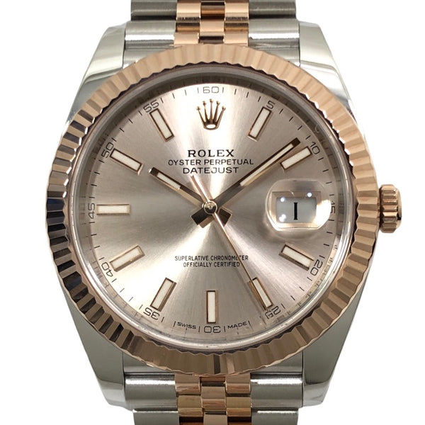 ロレックス ROLEX デイトジャスト41 ランダムシリアル 126331 サンダスト ジュビリーブレス SS/K18PG メンズ 腕時計