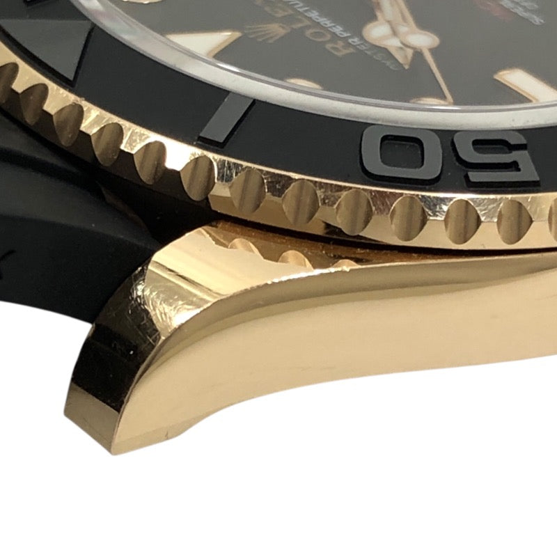 ロレックス ROLEX ヨットマスター40 ランダムシリアル 116655 ブラック K18YG/ラバーストラップ メンズ 腕時計