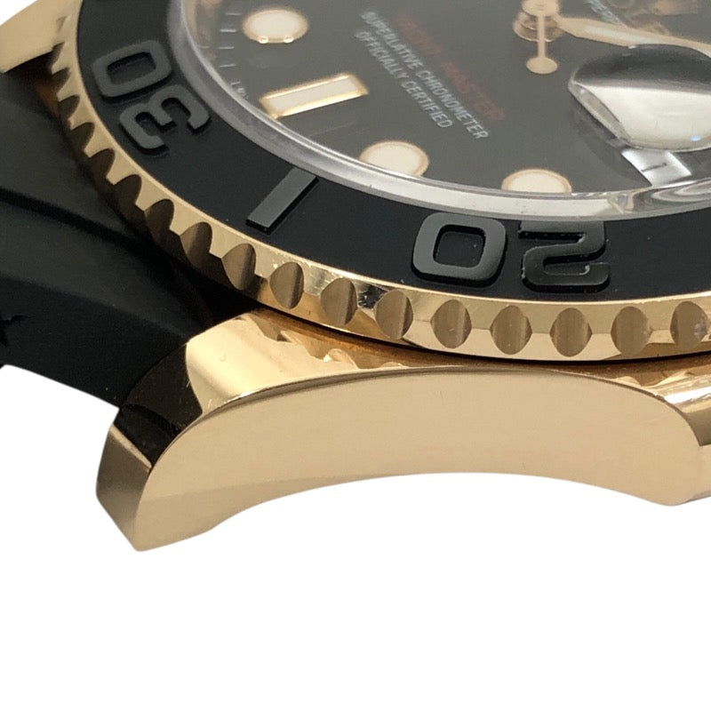 ロレックス ROLEX ヨットマスター40 ランダムシリアル 116655 ブラック K18YG/ラバーストラップ メンズ 腕時計