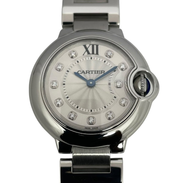 カルティエ Cartier バロンブルー ドゥ カルティエ 28ｍｍ WE902073 シルバー SS クオーツ レディース 腕時計