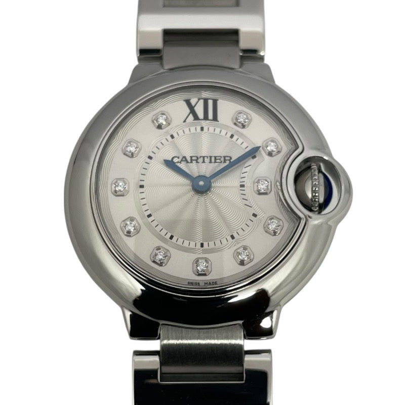 カルティエ Cartier バロンブルー ドゥ カルティエ 28ｍｍ WE902073 シルバー SS クオーツ レディース 腕時計