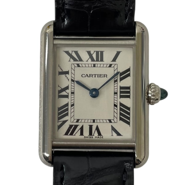 カルティエ Cartier タンク ルイ カルティエSM W1541056 K18WG クオーツ レディース 腕時計