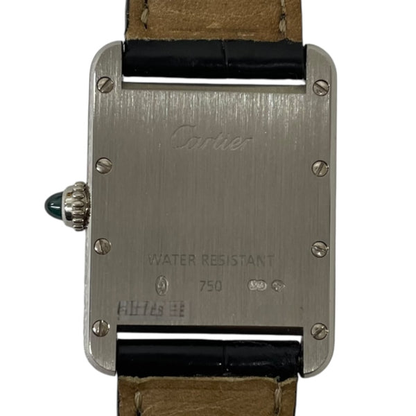 カルティエ Cartier タンク ルイ カルティエSM W1541056 K18WG クオーツ レディース 腕時計