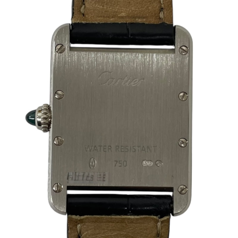 カルティエ Cartier タンク ルイ カルティエSM W1541056 K18WG クオーツ レディース 腕時計