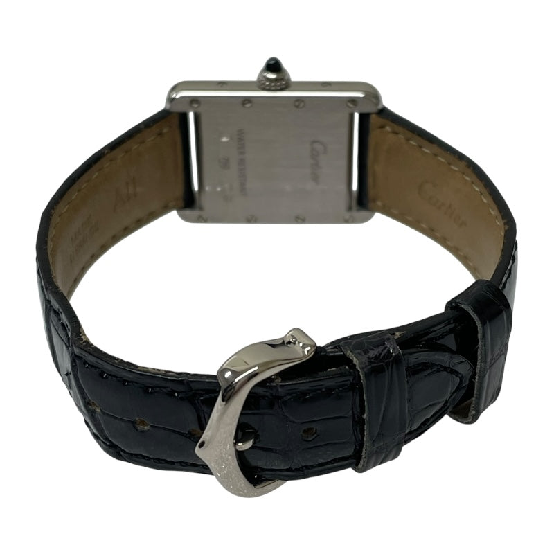 カルティエ Cartier タンク ルイ カルティエSM W1541056 K18WG クオーツ レディース 腕時計