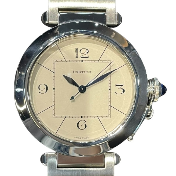 カルティエ Cartier パシャ42mm W31072M7 アイボリー SS 自動巻き ユニ  