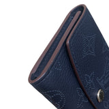ルイ・ヴィトン LOUIS VUITTON ポルトモネ・アノエ マヒナ　ネイビー レザー レディース 二つ折り財布