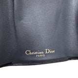 クリスチャン・ディオール Christian Dior マイクロカナージュ　コンパクトウォレット ピンク エナメル レディース 三つ折り財布