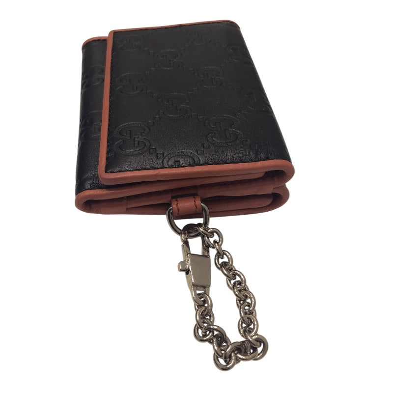 グッチ GUCCI グッチシマ　コンパクトウォレット 256442 ブラック グッチシマ　レザー レディース 三つ折り財布