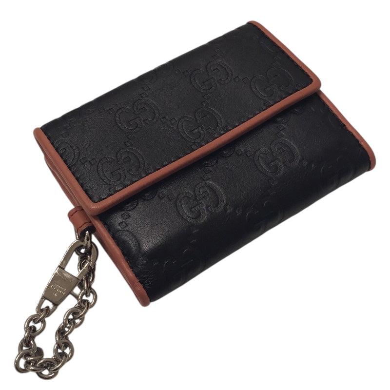 グッチ GUCCI グッチシマ　コンパクトウォレット 256442 ブラック グッチシマ　レザー レディース 三つ折り財布