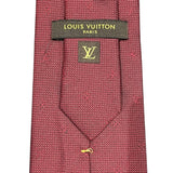 ルイ・ヴィトン LOUIS VUITTON ロゴネクタイ レッド シルク メンズ ネクタイ