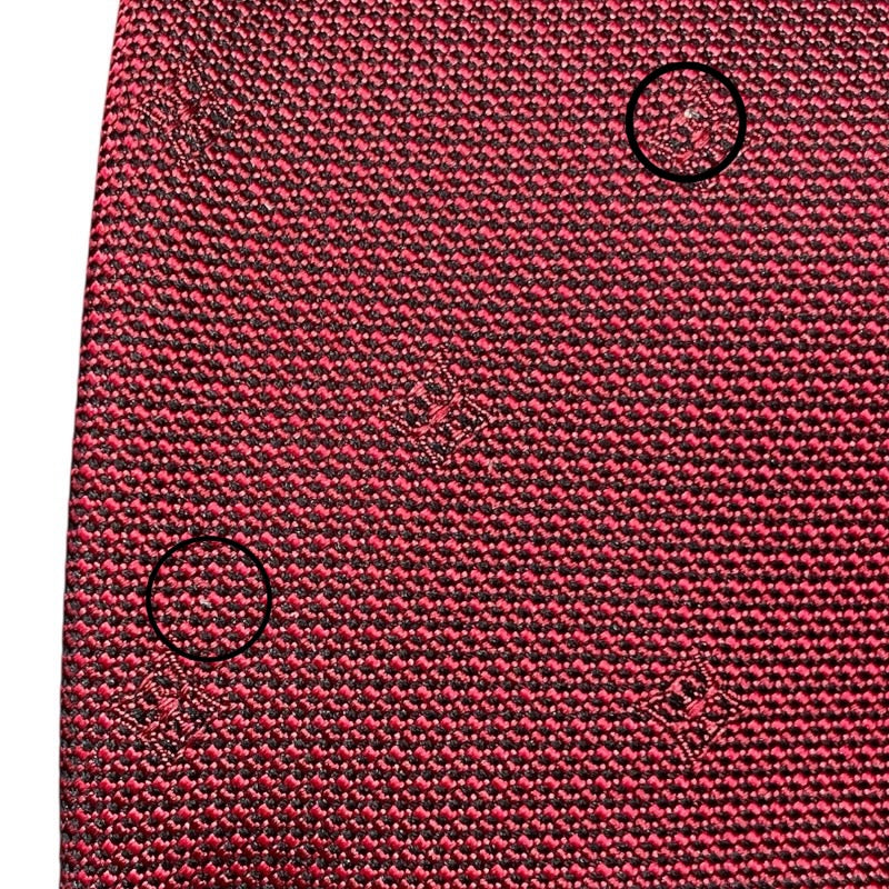 ルイ・ヴィトン LOUIS VUITTON ロゴネクタイ レッド シルク メンズ ネクタイ