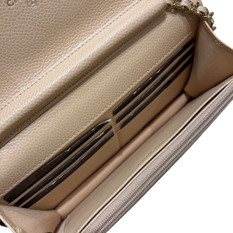 シャネル CHANEL マトラッセチェーンウォレット AP0250 ベージュ