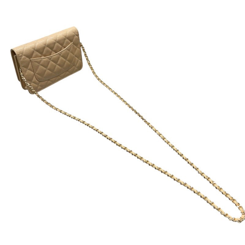 シャネル CHANEL マトラッセチェーンウォレット AP0250 ベージュ