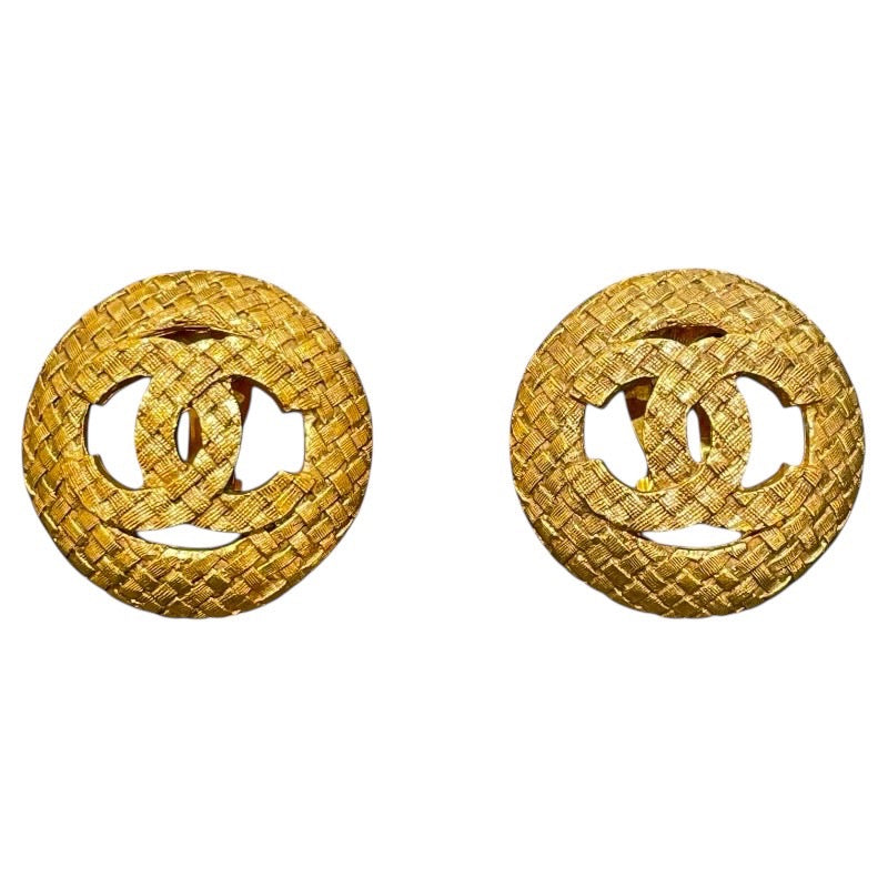 シャネル CHANEL ココマークラウンドイヤリング GP ジュエリー