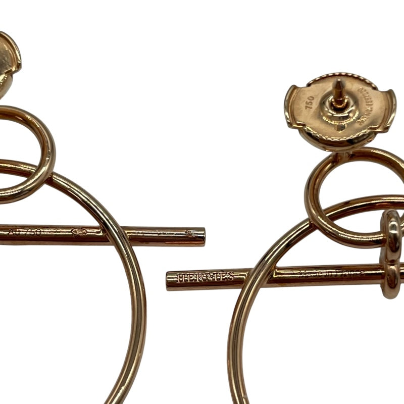 エルメス HERMES エシャペループピアス ピンクゴールド Au750 ジュエリー
