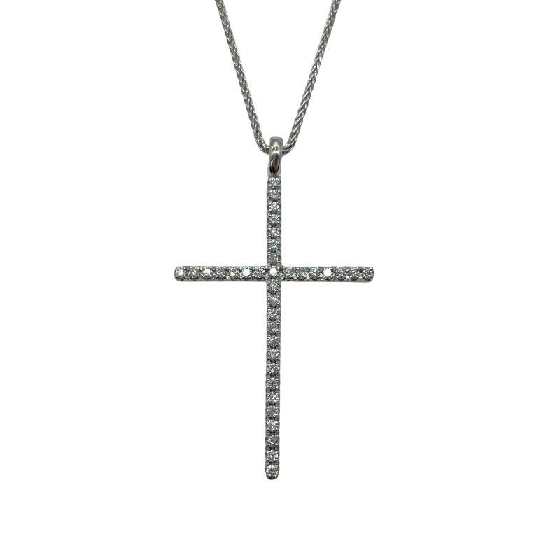 ダミアーニ DAMIANI ミステリークロスダイヤネックレス ホワイトゴールド 750 ダイヤモンド ジュエリー