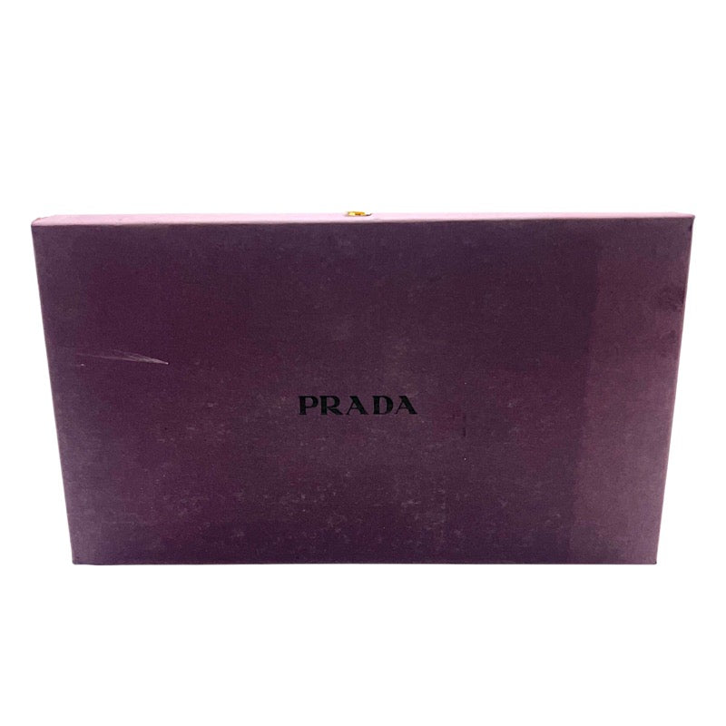 プラダ PRADA スクエアトゥパンプス ブラウン レザー レディース パンプス