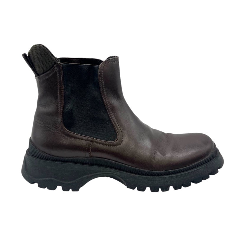 プラダ PRADA サイドゴアブーツ 3T0836 ブラウン レザー レディース ブーツ