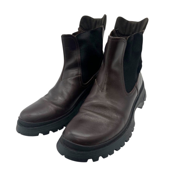 プラダ PRADA サイドゴアブーツ 3T0836 ブラウン レザー レディース ブーツ