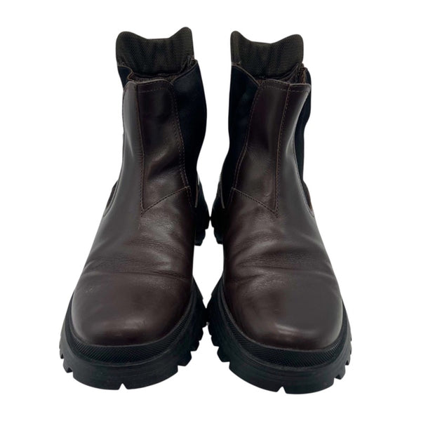 プラダ PRADA サイドゴアブーツ 3T0836 ブラウン レザー レディース ブーツ