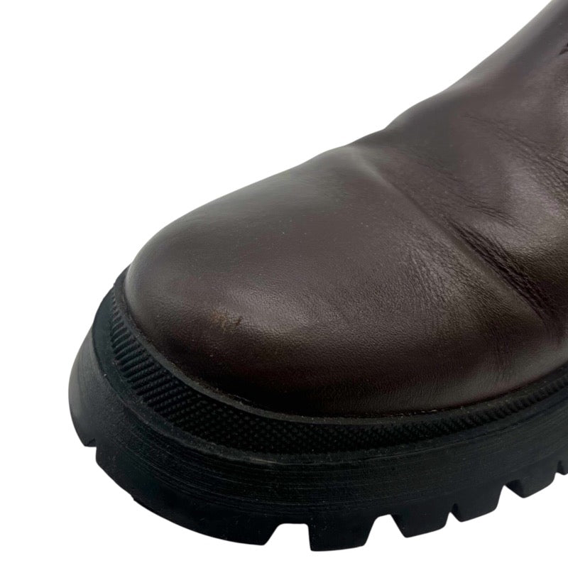 プラダ PRADA サイドゴアブーツ 3T0836 ブラウン レザー レディース ブーツ