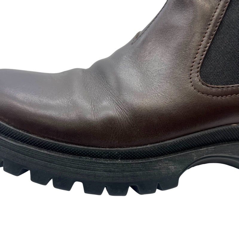 プラダ PRADA サイドゴアブーツ 3T0836 ブラウン レザー レディース ブーツ