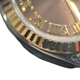 ロレックス ROLEX デイトジャスト26 179171 ブラウン PG/SS 自動巻き レディース 腕時計