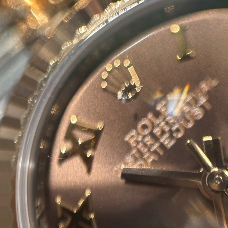 ロレックス ROLEX デイトジャスト26 179171 ブラウン PG/SS 自動巻き レディース 腕時計