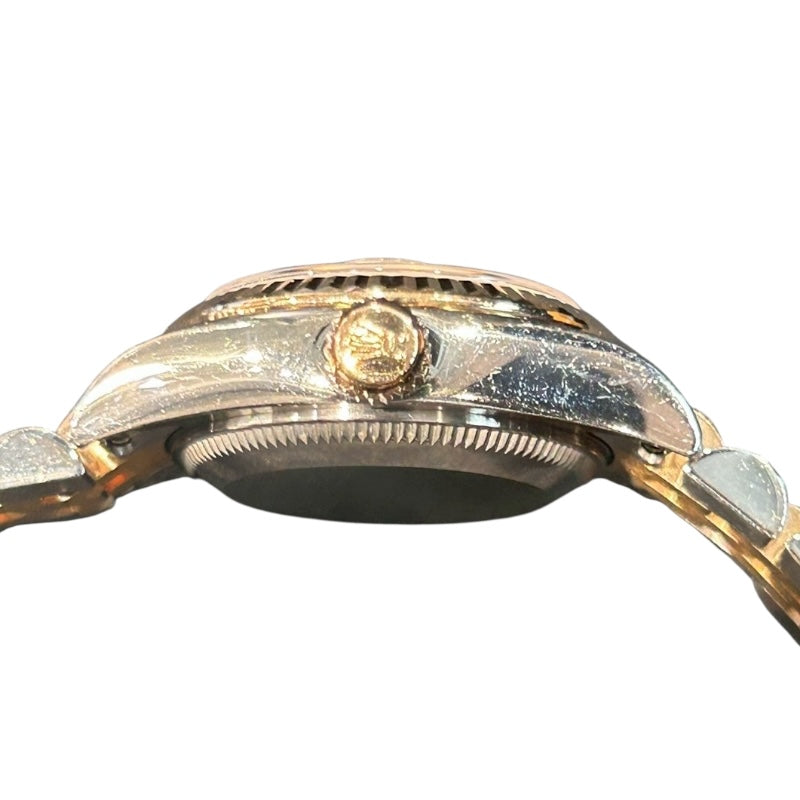 ロレックス ROLEX デイトジャスト26 179171 ブラウン PG/SS 自動巻き レディース 腕時計