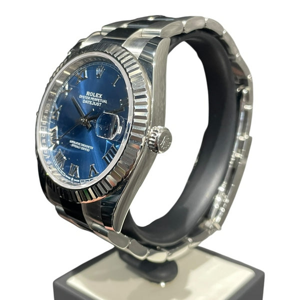 ロレックス ROLEX デイトジャスト41 126334 ブルー SS×WG メンズ 腕時計