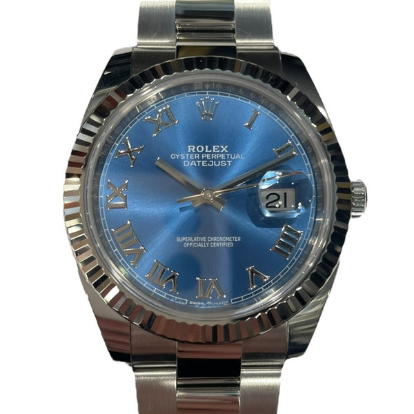 ロレックス ROLEX デイトジャスト41 126334 ブルー SS×WG メンズ 腕時計