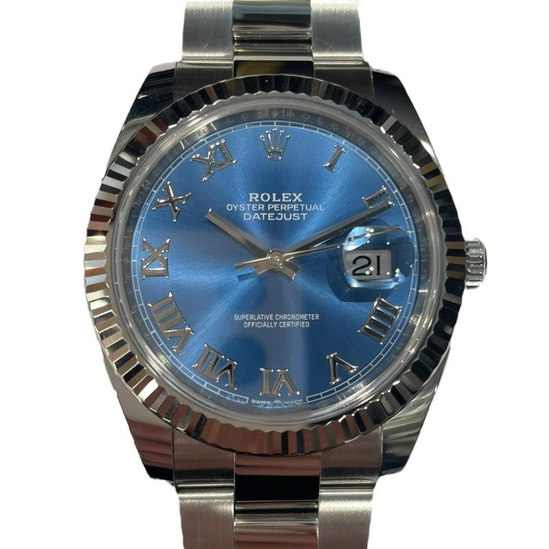 ロレックス ROLEX デイトジャスト41 126334 ブルー SS×WG メンズ 腕時計