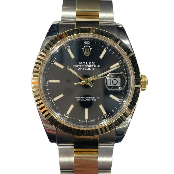 ロレックス ROLEX デイトジャスト41 126333 ブラック K18YG×SS 自動巻き メンズ 腕時計