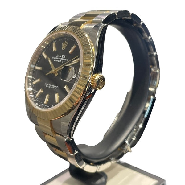 ロレックス ROLEX デイトジャスト41 126333 ブラック K18YG×SS 自動巻き メンズ 腕時計