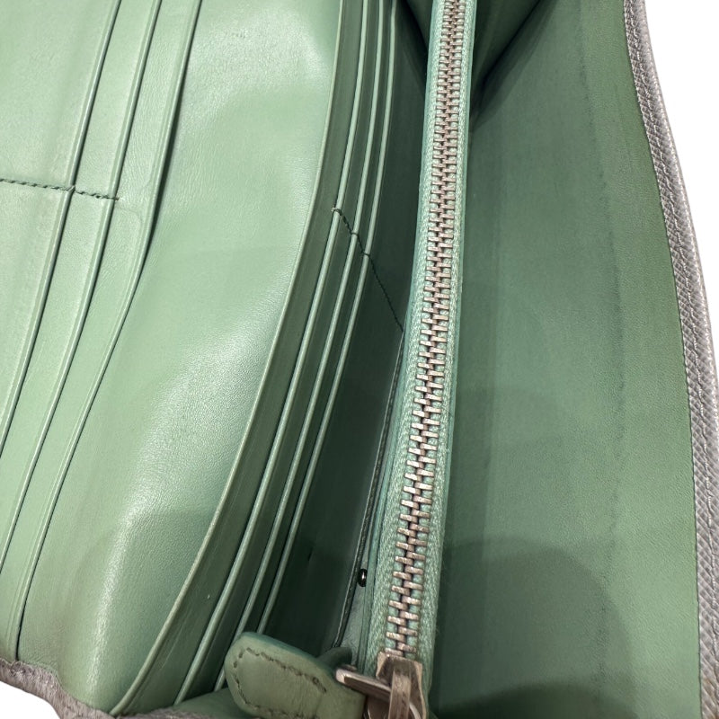 プラダ PRADA ロングウォレット グレー サフィアーノレザー レディース 長財布