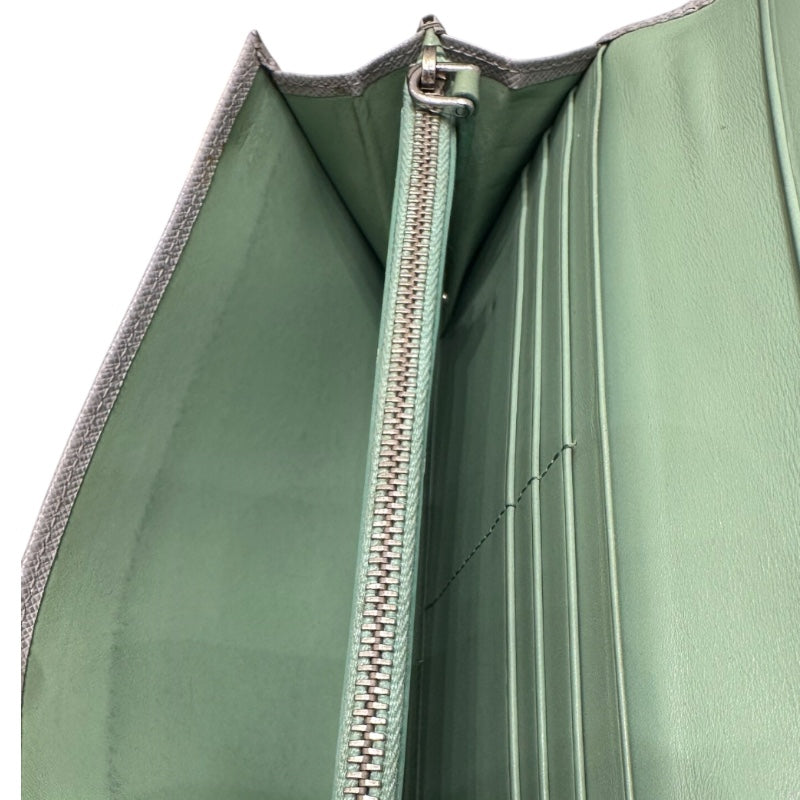 プラダ PRADA ロングウォレット グレー サフィアーノレザー レディース 長財布