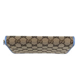 グッチ GUCCI ラウンドロングウォレット 363423 スカイブルー GGキャンバス レディース 長財布