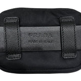 プラダ PRADA サフィアーノポーチ付きベルト34/85 1CM237 ブラック・ゴールド金具 サファイア サフィアールザー・ナイロン レディース ベルト