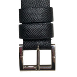 プラダ PRADA サフィアーノポーチ付きベルト34/85 1CM237 ブラック・ゴールド金具 サファイア サフィアールザー・ナイロン レディース ベルト