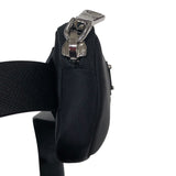 プラダ PRADA サフィアーノポーチ付きベルト34/85 1CM237 ブラック・ゴールド金具 サファイア サフィアールザー・ナイロン レディース ベルト