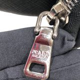 プラダ PRADA サフィアーノポーチ付きベルト34/85 1CM237 ブラック・ゴールド金具 サファイア サフィアールザー・ナイロン レディース ベルト