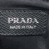 プラダ PRADA サフィアーノポーチ付きベルト34/85 1CM237 ブラック・ゴールド金具 サファイア サフィアールザー・ナイロン レディース ベルト
