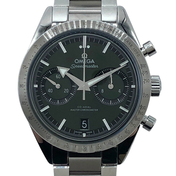 オメガ OMEGA スピードマスター57コーアクシャルマスター 332.10.41.51.10.001 グリーン ステンレススチール  手巻き メンズ 腕時計