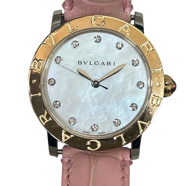 ブルガリ BVLGARI ブルガリブルガリホワイトシェル BBLP33SG(BBL33WSPGL/12) ホワイト PG/SS レディース 腕時計