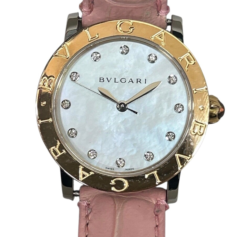 ブルガリ BVLGARI ブルガリブルガリホワイトシェル BBLP33SG(BBL33WSPGL/12) ホワイト PG/SS レディース 腕時計