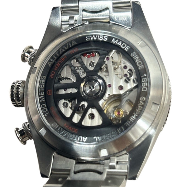 タグ・ホイヤー TAG HEUER オータヴィア 60周年アニバーサリーフライバック クロノグラフ CBE511B.FC8279 シルバー SS 自動巻き メンズ 腕時計